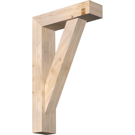 Traditional Block Smooth Bracket w/ Offset Brace, Douglas Fir, 5 1/2"W x 20"D x 32"H